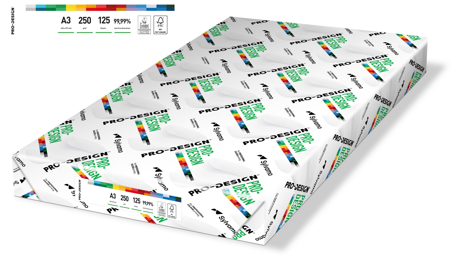 Papier ksero satynowy A3/250g Pro Design 125ark. 168 CIE